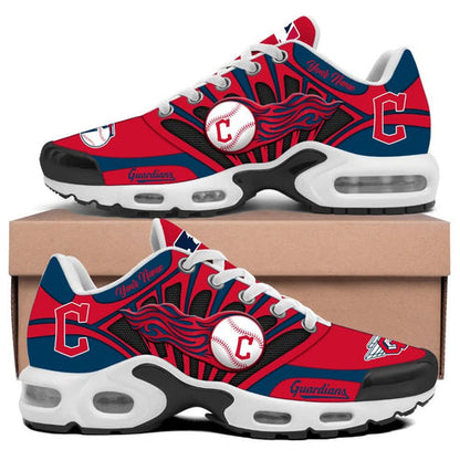 LIMITED EDITION - NEW CUSTOMIZED MLB13 CGS CLEVELAND GUARDIANS UNISEX AIR MAX PLUS SNEAKERS