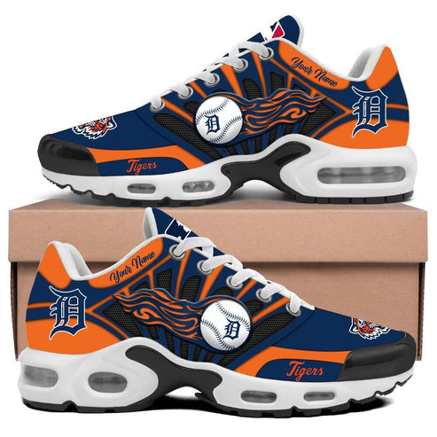 LIMITED EDITION - NEW CUSTOMIZED MLB16 DTS DETROIT TIGERS UNISEX AIR MAX PLUS SNEAKERS