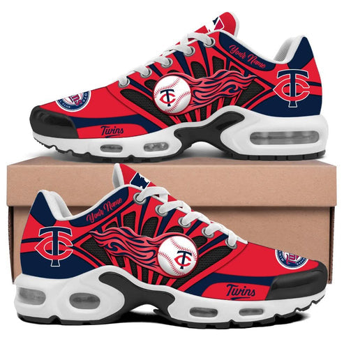 LIMITED EDITION - NEW CUSTOMIZED MLB22 MTS MINNESOTA TWINS UNISEX AIR MAX PLUS SNEAKERS