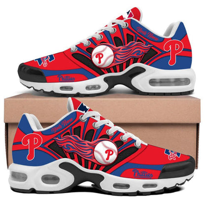LIMITED EDITION - NEW CUSTOMIZED MLB11 PPS PHILADELPHIA PHILLIES UNISEX AIR MAX PLUS SNEAKERS