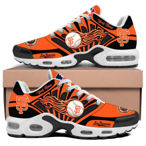 LIMITED EDITION - NEW CUSTOMIZED MLB06 SFG SAN FRANCISCO GIANTS UNISEX AIR MAX PLUS SNEAKERS