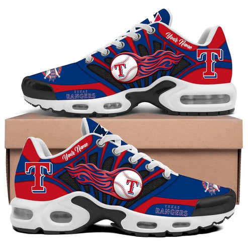 LIMITED EDITION - NEW CUSTOMIZED MLB08 TRS TEXAS RANGERS UNISEX AIR MAX PLUS SNEAKERS