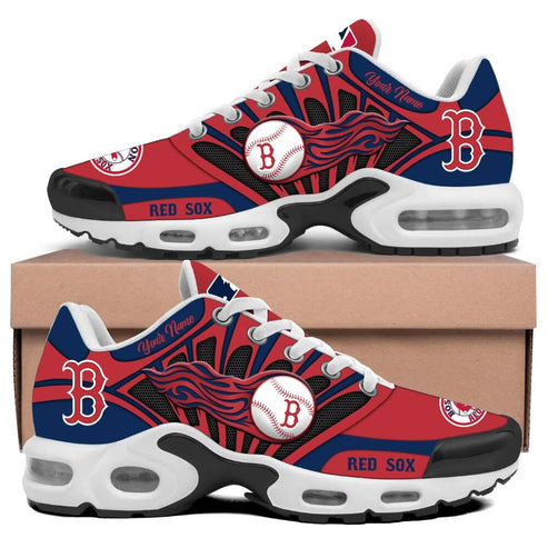 LIMITED EDITION - NEW CUSTOMIZED MLB03 BRS BOSTON RED SOX UNISEX AIR MAX PLUS SNEAKERS