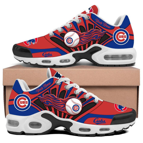 LIMITED EDITION - NEW CUSTOMIZED MLB04 CCS CHICAGO CUBS UNISEX AIR MAX PLUS SNEAKERS