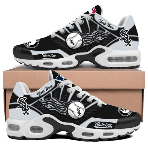 LIMITED EDITION - NEW CUSTOMIZED MLB26 CWS CHICAGO WHITE SOX UNISEX AIR MAX PLUS SNEAKERS
