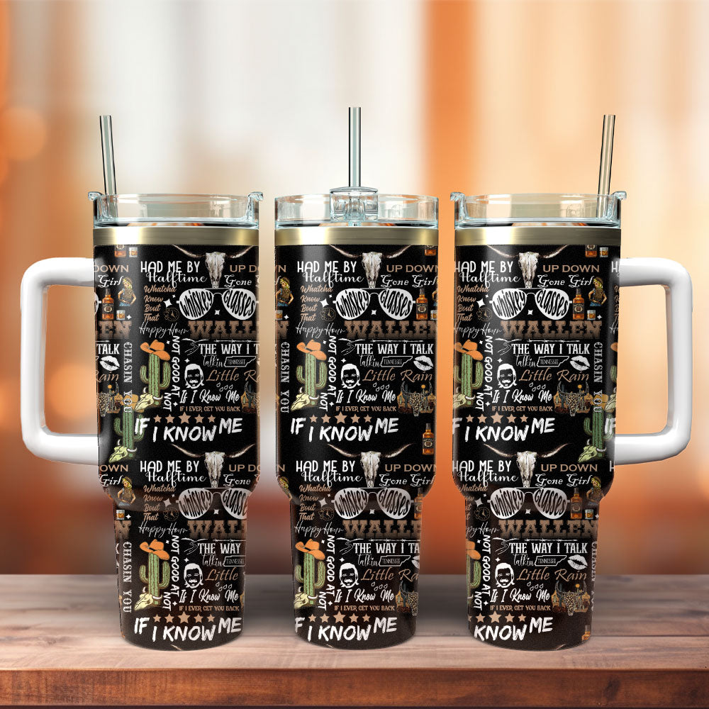 Morgan Wallen Premium 40OZ Tumbler With Handle