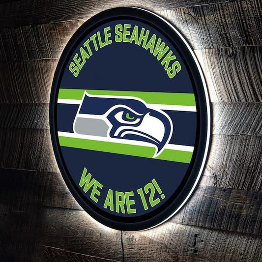 LIMITED EDITION - NEW PREMIUM NFL06 SSH SEATTLE SEAHAWKS LED LIGHT WALL DECOR