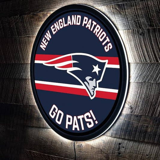 LIMITED EDITION - NEW PREMIUM NFL27 NEP NEW ENGLAND PATRIOTS LED LIGHT WALL DECOR