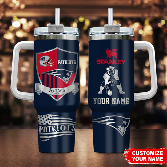 LIMITED EDITION - NEW CUSTOMIZED NFL27 NEP NEW ENGLAND PATRIOTS 40 OZ TUMBLER