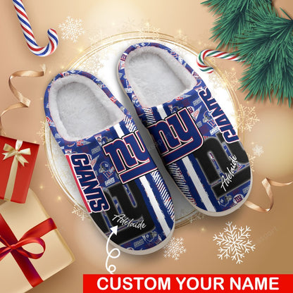 LIMITED EDITION - NEW CUSTOMIZED NFL32 NYG NEW YORK GIANTS FOAM SLIPPERS