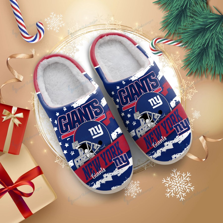 LIMITED EDITION - NEW CUSTOMIZED NFL32 NYG NEW YORK GIANTS FOAM SLIPPERS
