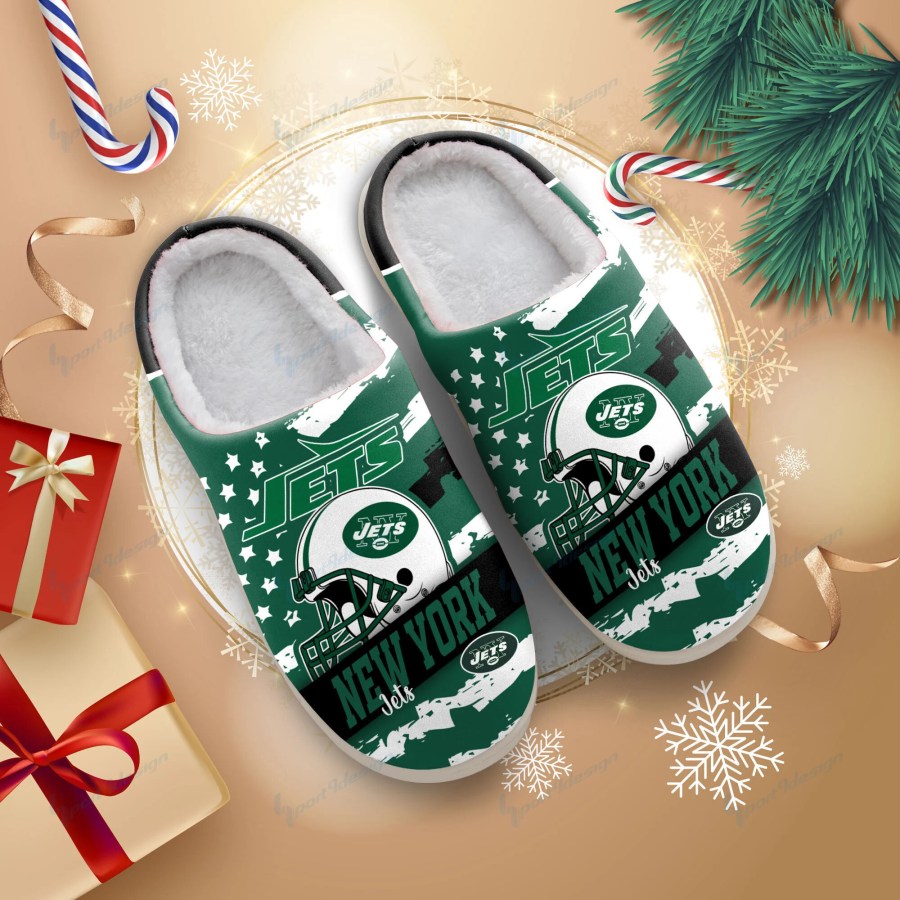 LIMITED EDITION - NEW CUSTOMIZED NFL25 NYJ NEW YORK JETS FOAM SLIPPERS
