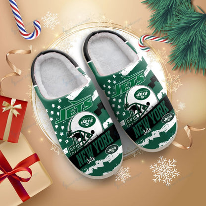 LIMITED EDITION - NEW CUSTOMIZED NFL25 NYJ NEW YORK JETS FOAM SLIPPERS