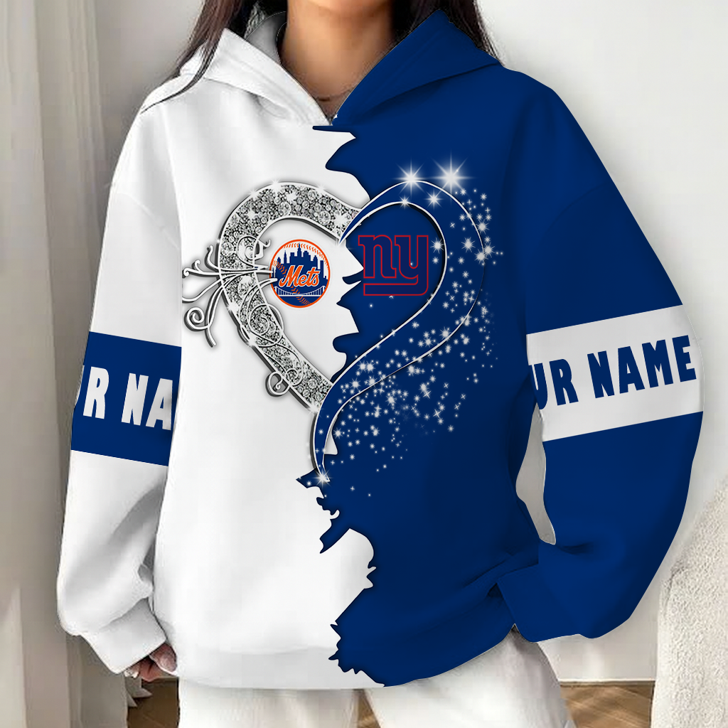 LIMITED EDITION - NEW CUSTOMIZED NFL32 NYG NEW YORK GIANTS x MLB17 NYM NEW YORK METS UNISEX T-SHIRT, POLO, HOODIE & JACKETS