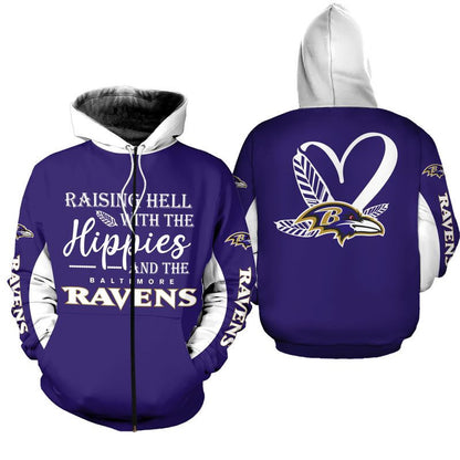 LIMITED EDITION - NEW CUSTOMIZED NFL28 BTR BALTIMORE RAVENS  HOODIE, ZIP HOODIE, SWEATSHIRT