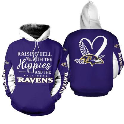 LIMITED EDITION - NEW CUSTOMIZED NFL28 BTR BALTIMORE RAVENS  HOODIE, ZIP HOODIE, SWEATSHIRT