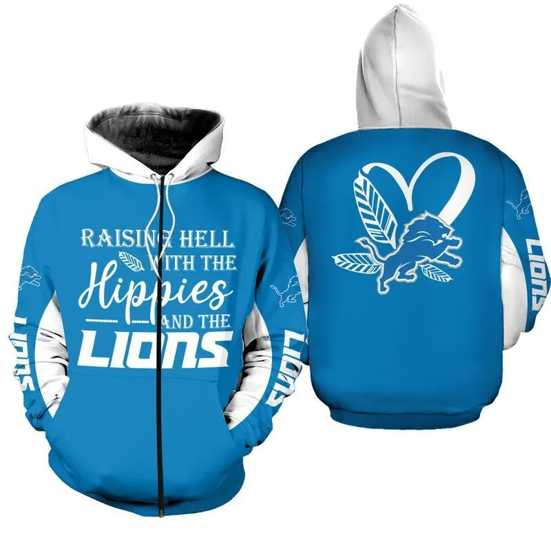LIMITED EDITION - NEW CUSTOMIZED NFL04 DTL DETROIT LIONS  HOODIE, ZIP HOODIE, SWEATSHIRT
