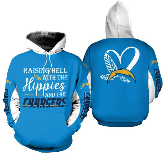 LIMITED EDITION - NEW CUSTOMIZED NFL09 LAC LOS ANGELES CHARGERS  HOODIE, ZIP HOODIE, SWEATSHIRT