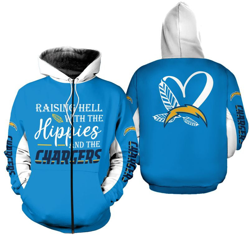 LIMITED EDITION - NEW CUSTOMIZED NFL09 LAC LOS ANGELES CHARGERS  HOODIE, ZIP HOODIE, SWEATSHIRT