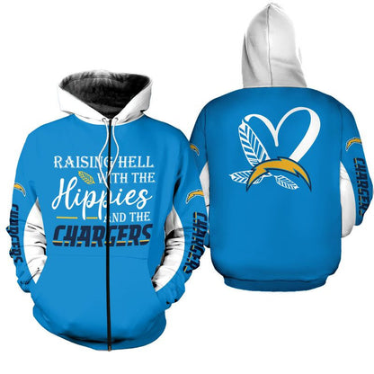 LIMITED EDITION - NEW CUSTOMIZED NFL09 LAC LOS ANGELES CHARGERS  HOODIE, ZIP HOODIE, SWEATSHIRT