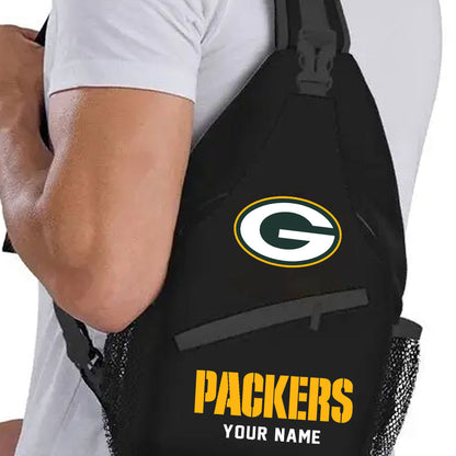 LIMITED EDITION - NEW CUSTOMIZED NFL08 GBP GREEN BAY PACKERS SLING BAG
