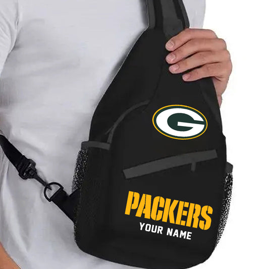 LIMITED EDITION - NEW CUSTOMIZED NFL08 GBP GREEN BAY PACKERS SLING BAG