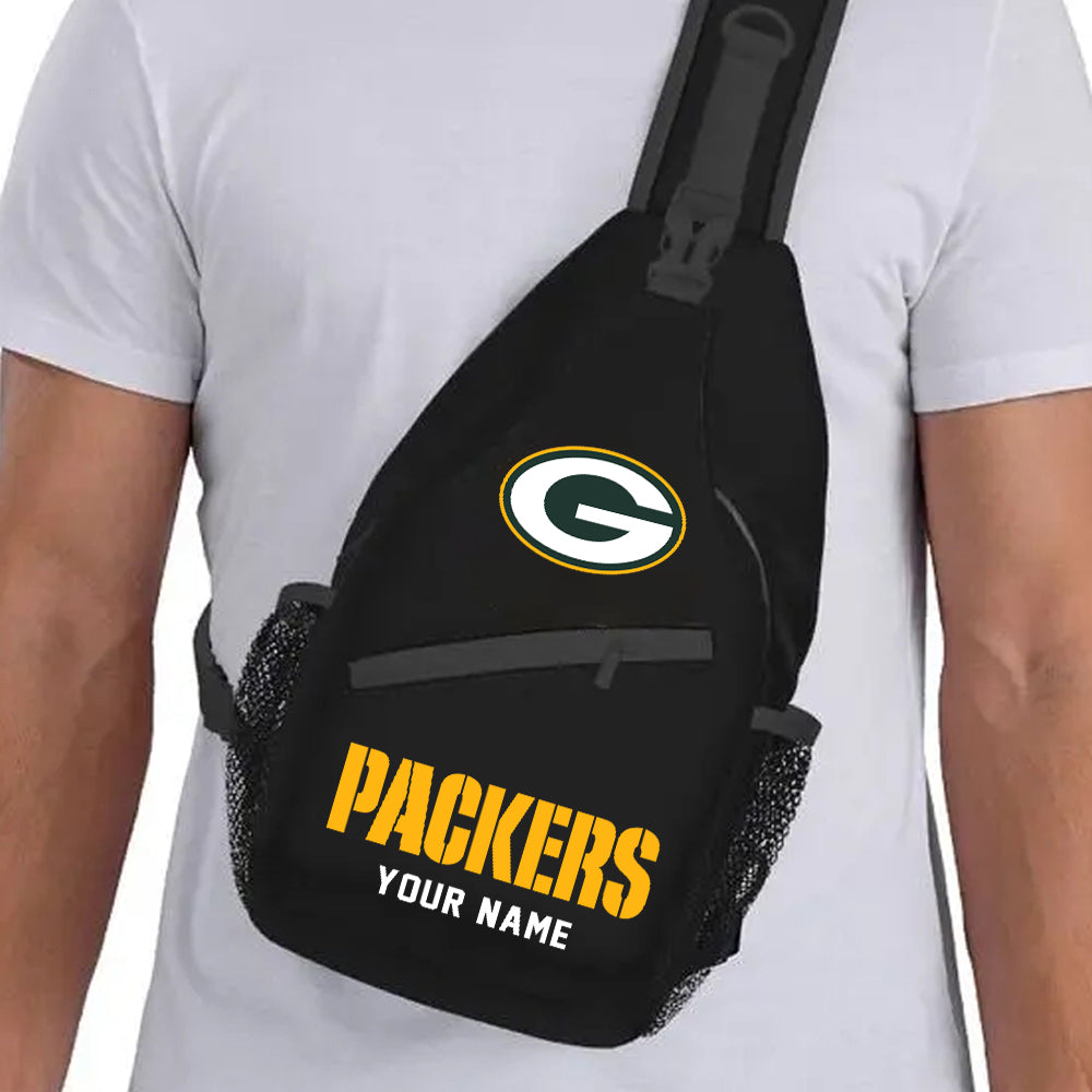 LIMITED EDITION - NEW CUSTOMIZED NFL08 GBP GREEN BAY PACKERS SLING BAG