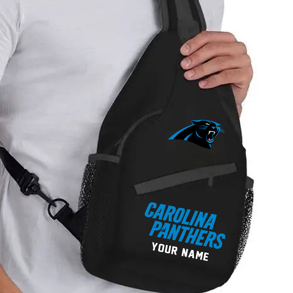 LIMITED EDITION - NEW CUSTOMIZED NFL23 CLP CAROLINA PANTHERS SLING BAG