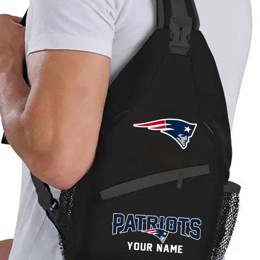 LIMITED EDITION - NEW CUSTOMIZED NFL27 NEP NEW ENGLAND PATRIOTS SLING BAG