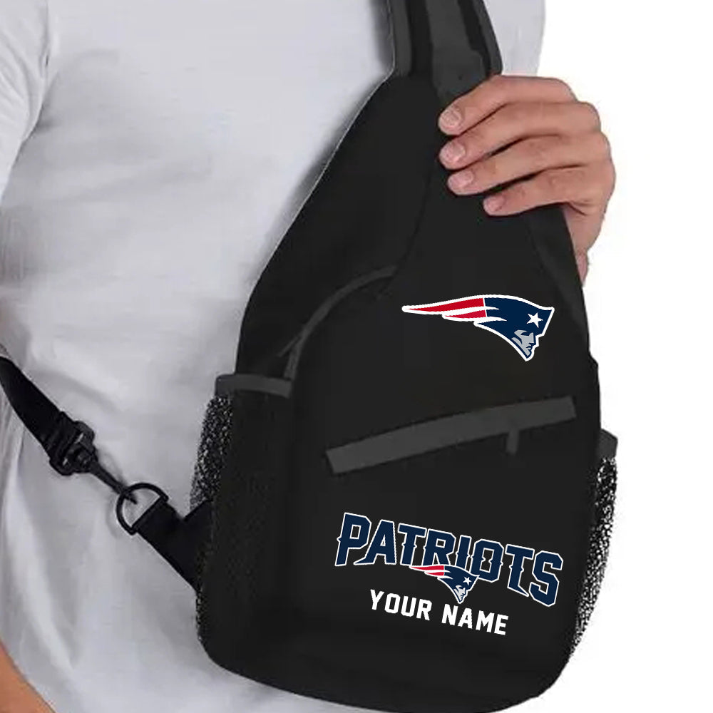 LIMITED EDITION - NEW CUSTOMIZED NFL27 NEP NEW ENGLAND PATRIOTS SLING BAG