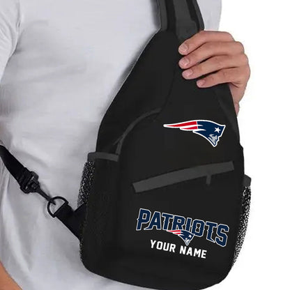 LIMITED EDITION - NEW CUSTOMIZED NFL27 NEP NEW ENGLAND PATRIOTS SLING BAG