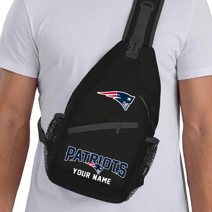 LIMITED EDITION - NEW CUSTOMIZED NFL27 NEP NEW ENGLAND PATRIOTS SLING BAG