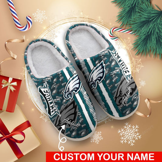 LIMITED EDITION - NEW CUSTOMIZED NFL02 PPE PHILADELPHIA EAGLES FOAM SLIPPERS