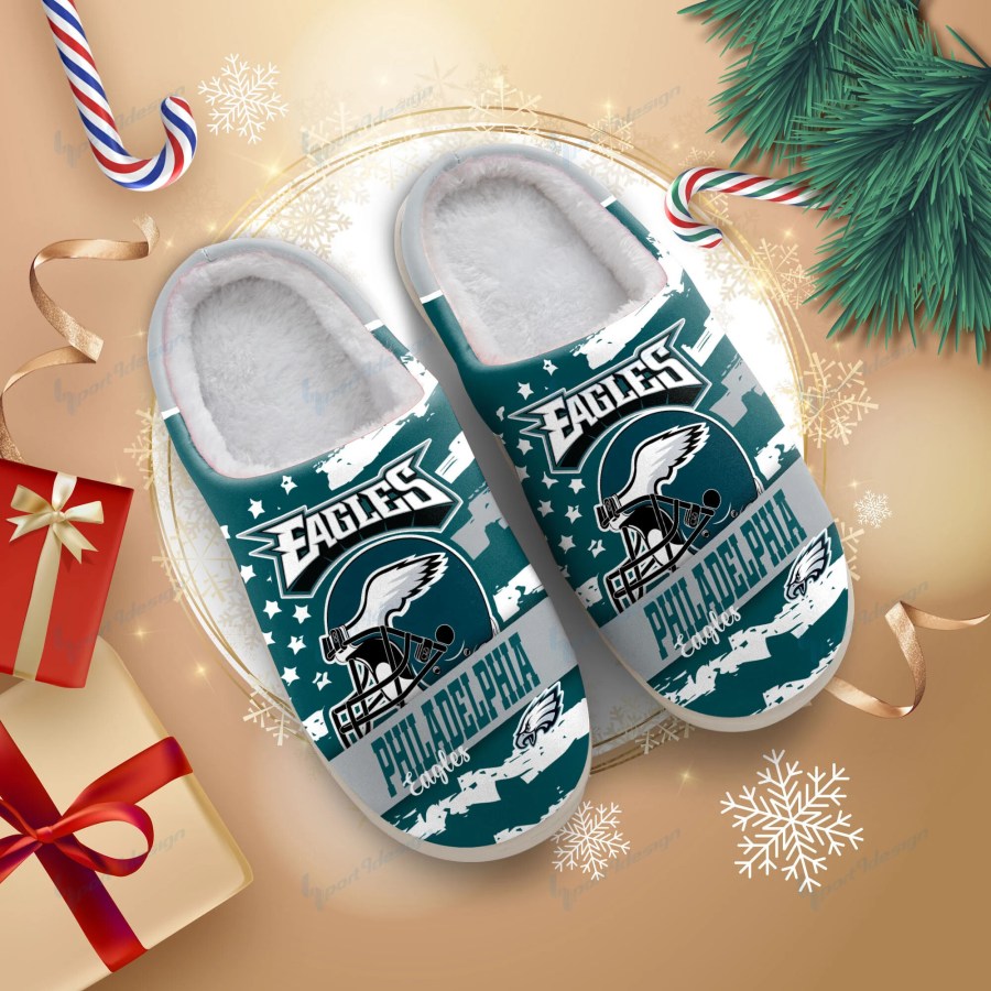 LIMITED EDITION - NEW CUSTOMIZED NFL02 PPE PHILADELPHIA EAGLES FOAM SLIPPERS