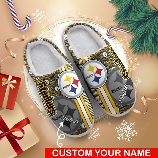 LIMITED EDITION - NEW CUSTOMIZED NFL14 PSB PITTSBURGH STEELERS FOAM SLIPPERS