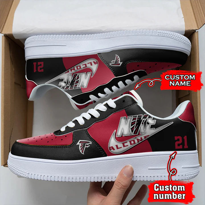 LIMITED EDITION - NEW CUSTOMIZED NFL18 ATF ATLANTA FALCONS AF1 SNEAKERS