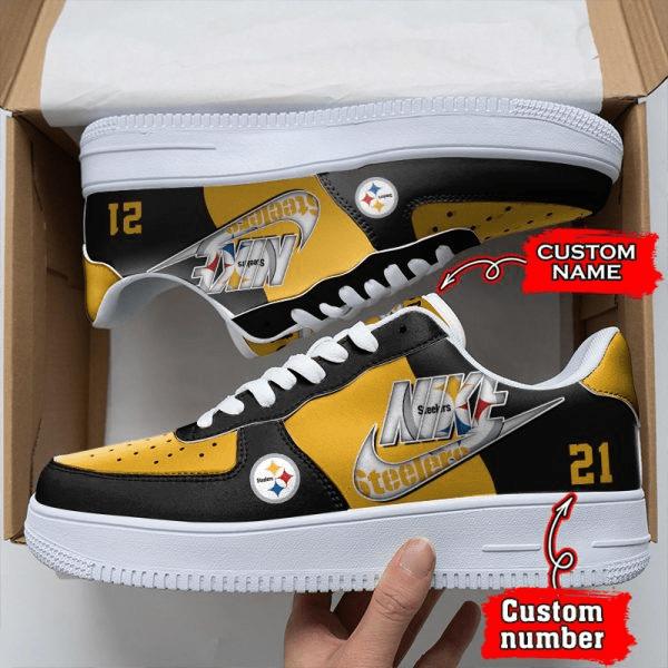 LIMITED EDITION - NEW CUSTOMIZED NFL14 PSB PITTSBURGH STEELERS AF1 SNEAKERS