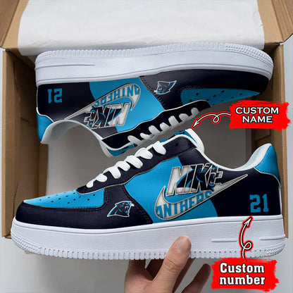 LIMITED EDITION - NEW CUSTOMIZED NFL23 CLP CAROLINA PANTHERS AF1 SNEAKERS