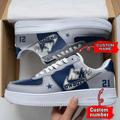 LIMITED EDITION - NEW CUSTOMIZED NFL21 DCB DALLAS COWBOYS AF1 SNEAKERS