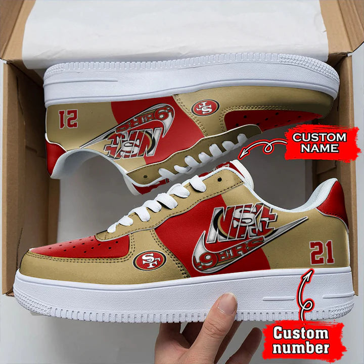 LIMITED EDITION - NEW CUSTOMIZED NFL11 SF49 SAN FRANCISCO 49ERS AF1 SNEAKERS