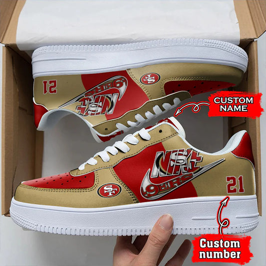 LIMITED EDITION - NEW CUSTOMIZED NFL11 SF49 SAN FRANCISCO 49ERS AF1 SNEAKERS