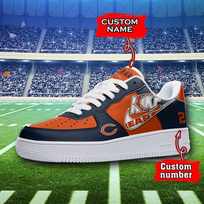 LIMITED EDITION - NEW CUSTOMIZED NFL26 CCB CHICAGO BEARS AF1 SNEAKERS