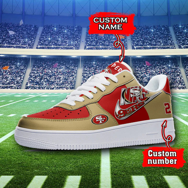 LIMITED EDITION - NEW CUSTOMIZED NFL11 SF49 SAN FRANCISCO 49ERS AF1 SNEAKERS