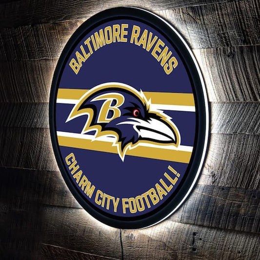 LIMITED EDITION - NEW PREMIUM NFL28 BTR BALTIMORE RAVENS LED LIGHT WALL DECOR
