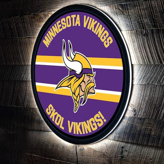 LIMITED EDITION - NEW PREMIUM NFL05 MVK MINNESOTA VIKINGS LED LIGHT WALL DECOR