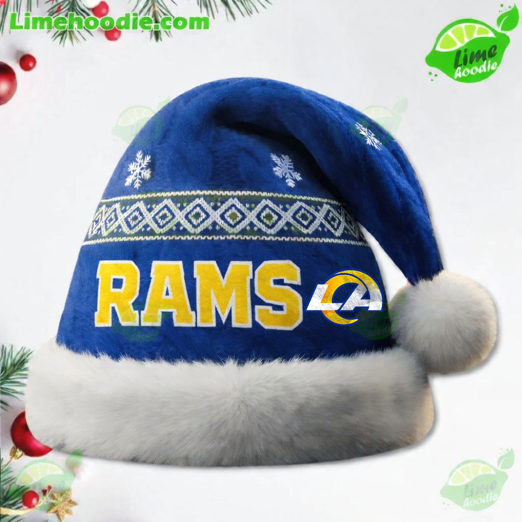 LIMITED EDITION - NEW CUSTOMIZED NFL22 LAR LOS ANGELES RAMS CHRISTMAS HAT