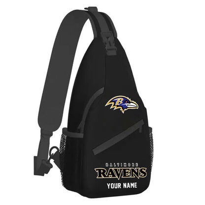 LIMITED EDITION - NEW CUSTOMIZED NFL28 BTR BALTIMORE RAVENS SLING BAG