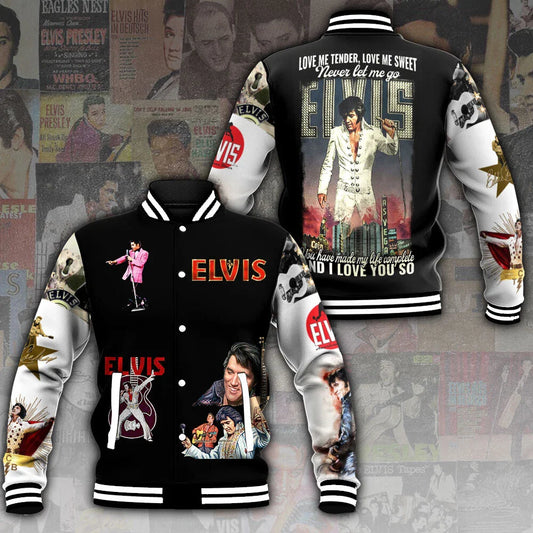 New Premium Elvis Presley Baseball Jacket - EVPLCAO16