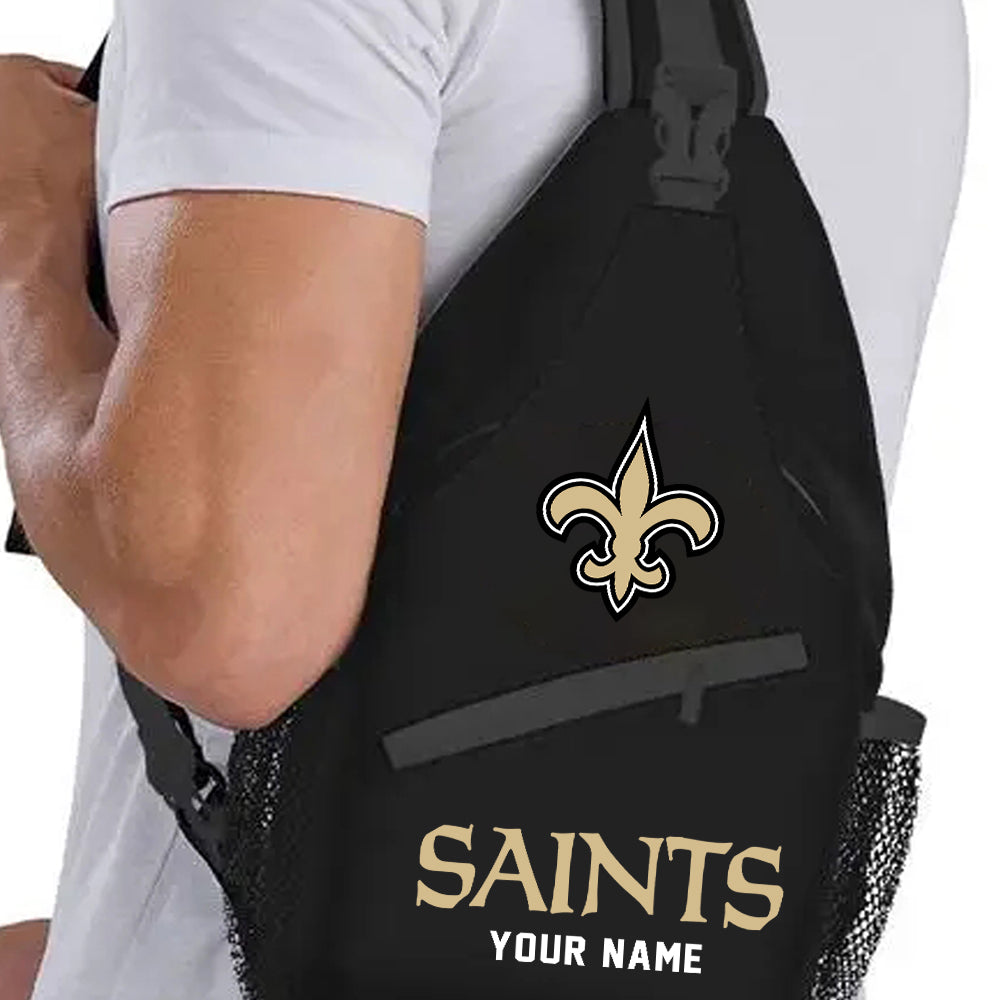 LIMITED EDITION - NEW CUSTOMIZED NFL24 NOS NEW ORLEANS SAINTS SLING BAG