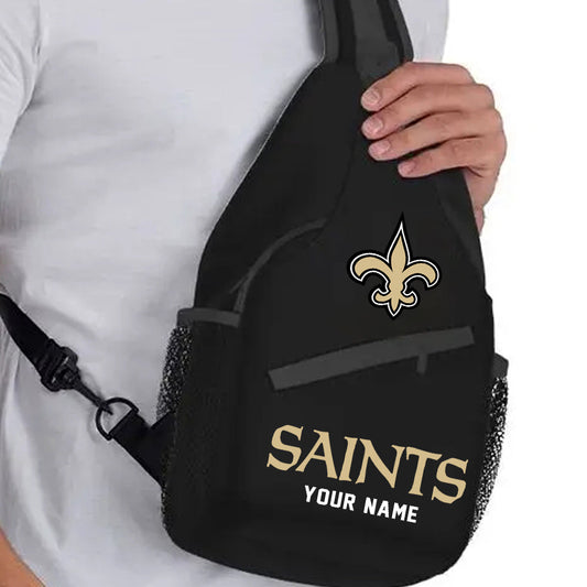 LIMITED EDITION - NEW CUSTOMIZED NFL24 NOS NEW ORLEANS SAINTS SLING BAG